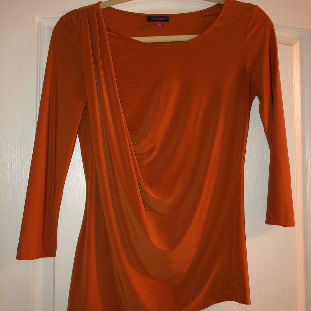 Vince Camino Long Sleeve Ruched Top
